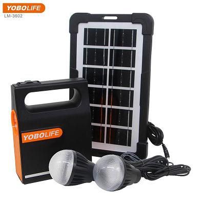 6V Solar Lighting System with High Bright Flashlight