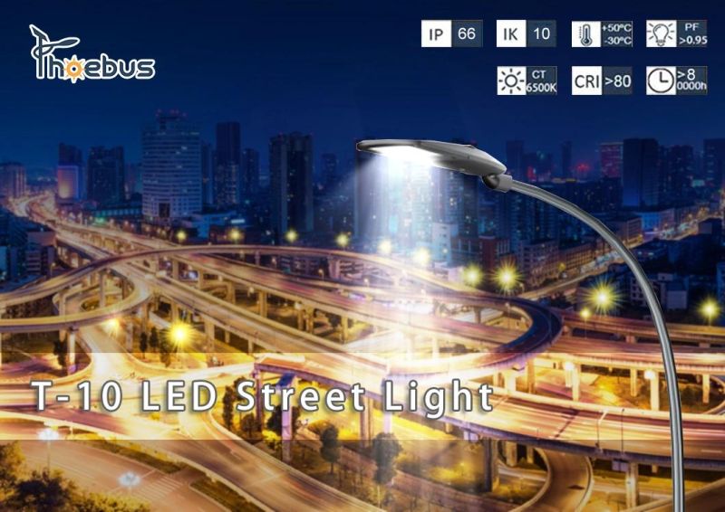 High Quality CE RoHS IEC 40W~220W 4000K 5000K LED Street Light with Pole Factory Wholesale Price 5 Years Warranty IP66