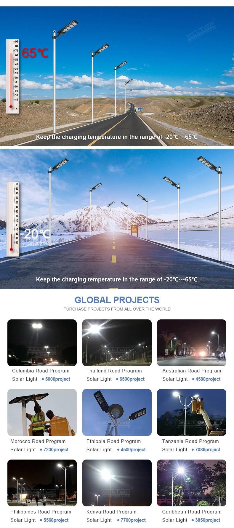 Alltop Integrated SMD 50W 100W 150W 200W 250W 300W Highway Outdoor All in One LED Solar Street Light