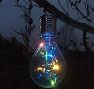 Outdoor Solar Powered Rechargeable Battery Party Wedding Decorative Fancy Hanging Pendant Garden Colorful LED Christmas Bulb