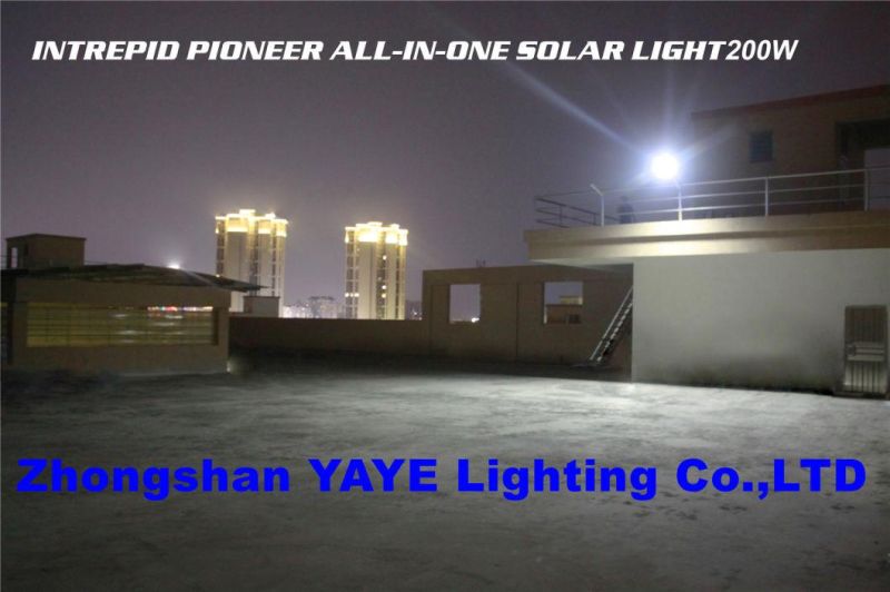Yaye 2022 Hottest Sell 100W All in One Integrated Outdoor Waterproof IP67 Solar LED Street Light with Remote Controller/Radar Sensor/1000PCS Stock