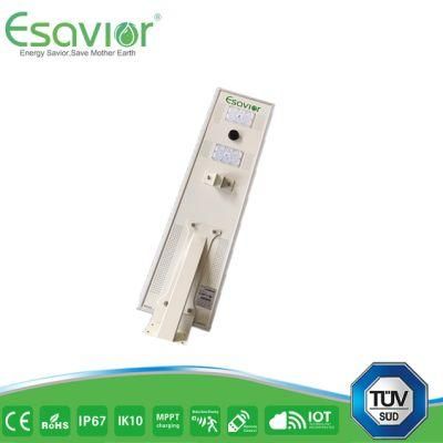 Esavior Milk White/Silver/Dark Grey/ Black 30W Solar Street Lights Solar Lights for Outdoor Lighting