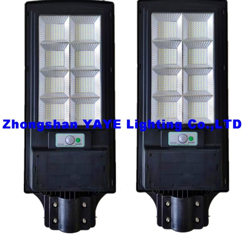 Yaye 2021 Hot Sell Outdoor 90W All in One Solar LED Street Garden Road Light with Control Modes: Light + Timing + Rador Control / Motion Sensor+PIR Controller