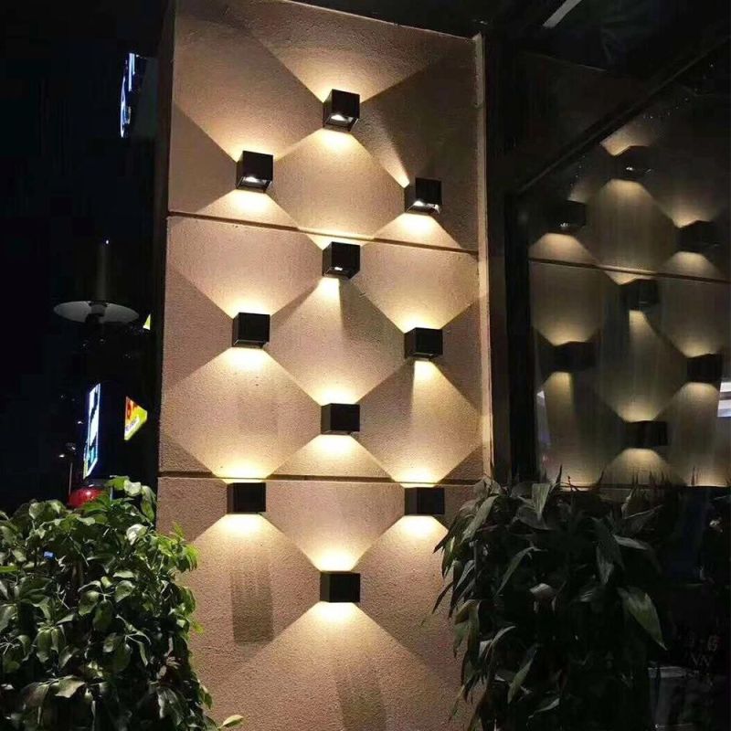 All of Me Loves All of You Thin Crystal LED Lights Modern Square IP65 Wall Light Designing