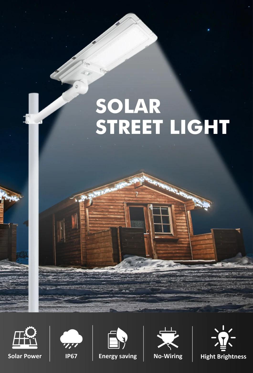 Hot Selling Solar LED Street Light Die-Casting Aluminum Die Casting Housing LED Lamp Smart Control Outdoor Lighting
