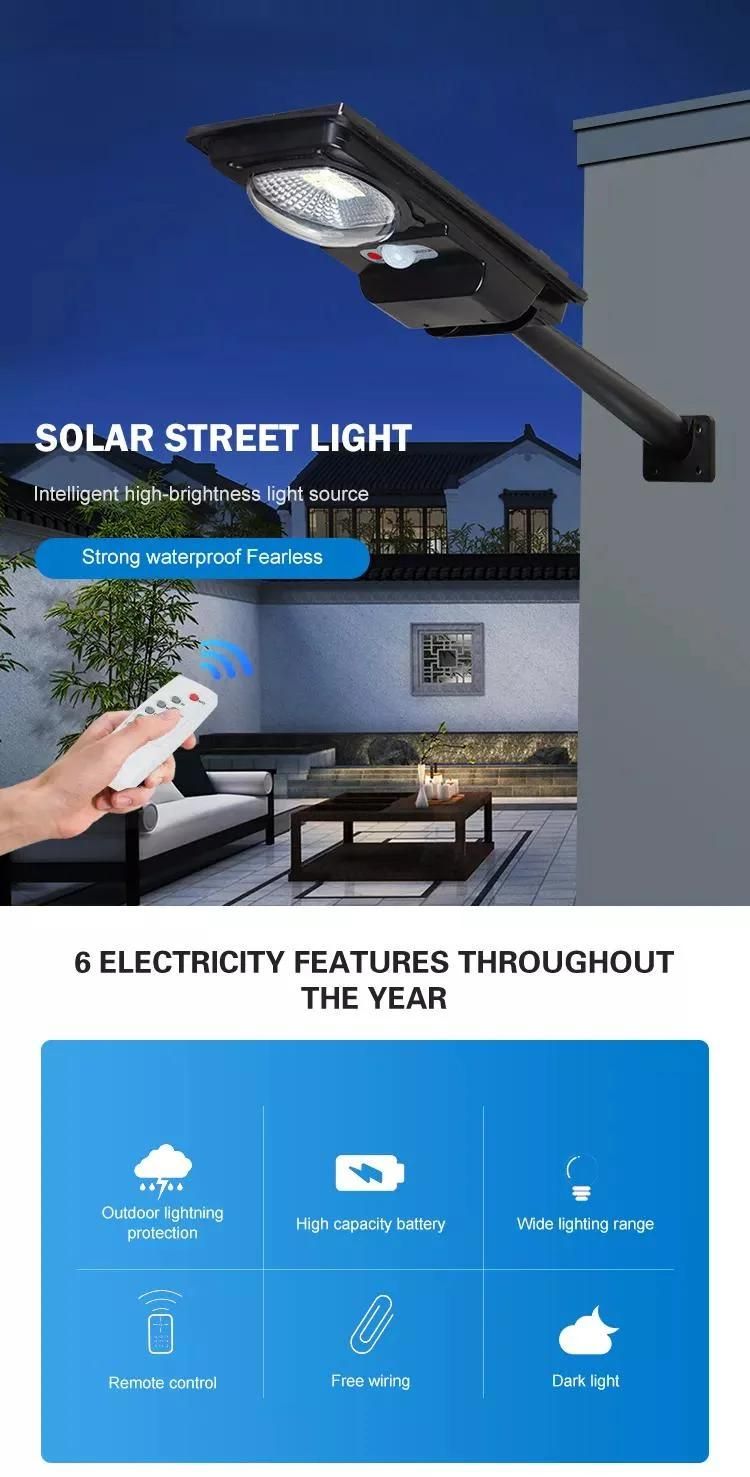 Integrated Modern Solar Street Light Outdoor Light with Solar Panel