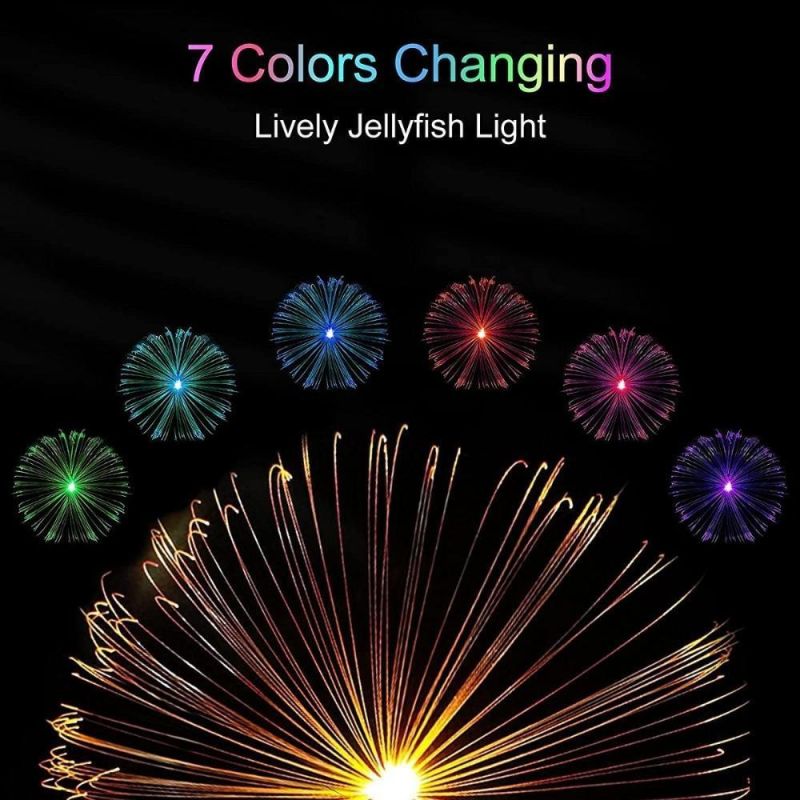 Jellyfish Lamp Color Changing Solar LED Outdoor Jellyfish Fiber Optic Garden Floor Lawn Pathway Street Lighting Dé Cor Wyz20504