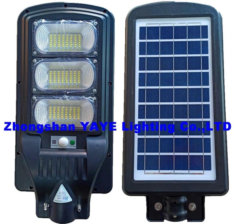 Yaye 2021 Hot Sell Top Best Price 250W All in One Solar LED Street Road Garden Lighting with Control Modes: Light +Time + Rador Sensor + Remote Controller