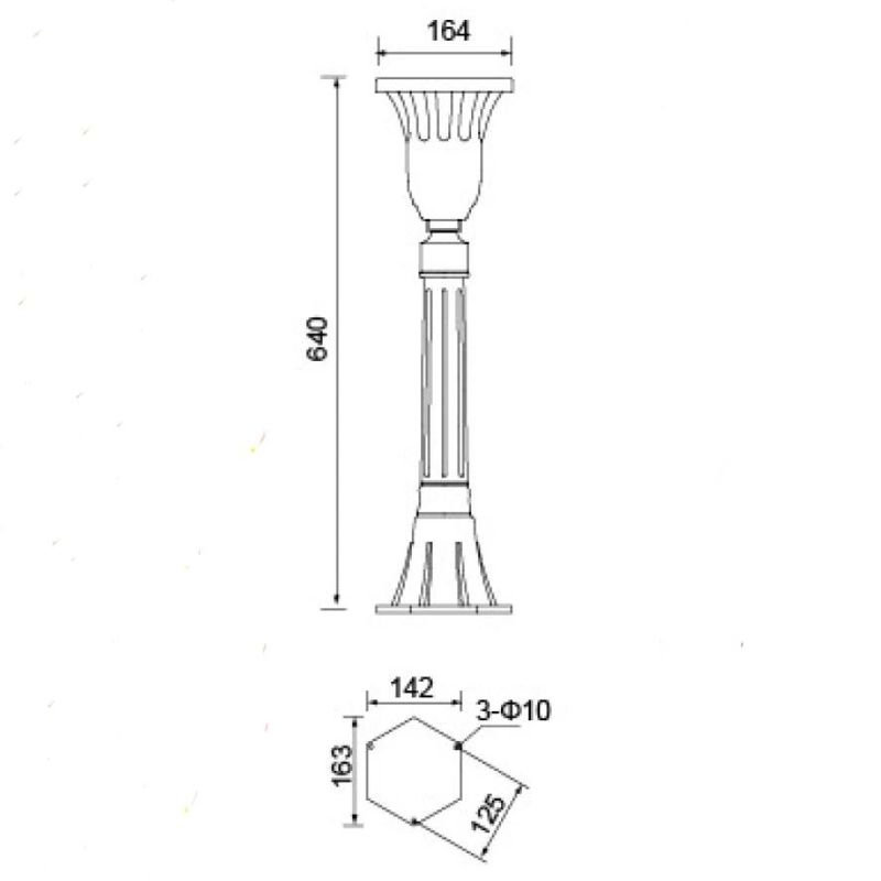 Low Price High Quality Aluminum Solar Powed IP65 Solar LED Lawn Light