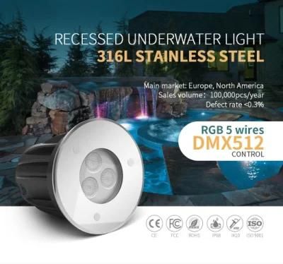 3W Waterproof IP68 LED Underwater Light Swimming Pool Lighting