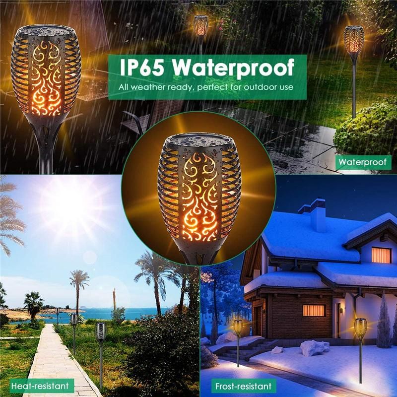 96 LED Flame Solar Waterproof Flame Torch Light Decoration Lighting Garden Outdoor Light