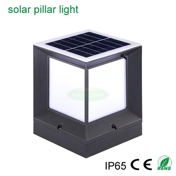 Water-Proof IP65 Smart LED Solar Outdoor Light Aluminum Garden Gate Light with Warm+White LED Light