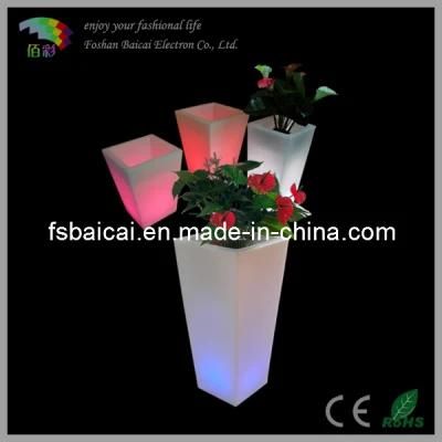 Square LED Flower Pots Used Outdoor