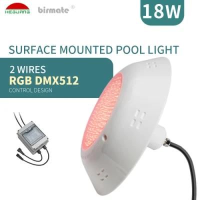 2 Wires DMX512 Controller Inground Vinyl Swimming Pools RGB Swimming Pool Light
