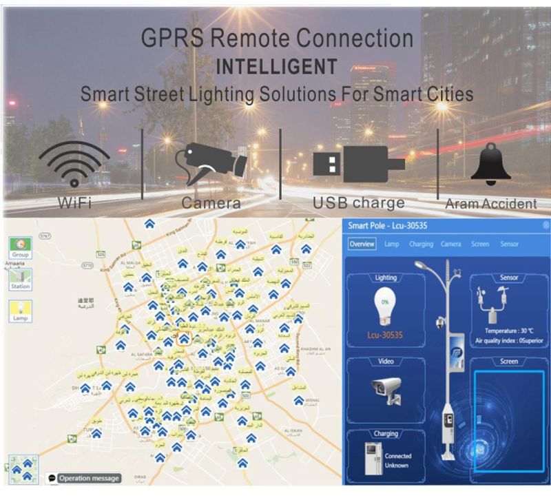 Mobile APP Control LED Solar Power Street Light