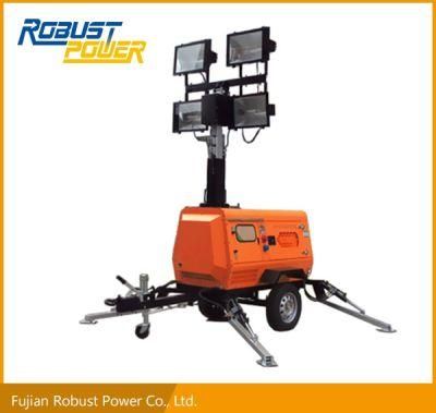 Hydraulic Single Axel Versatility Diesel Mobile Light Tower