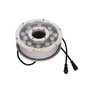 Outdoor Round Aluminum DMX Underwater LED Fountain Light