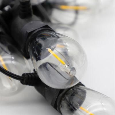 S14 Bulb 45FT Outdoor Decorate Solar String Light for Christmas Holiday Party Patio