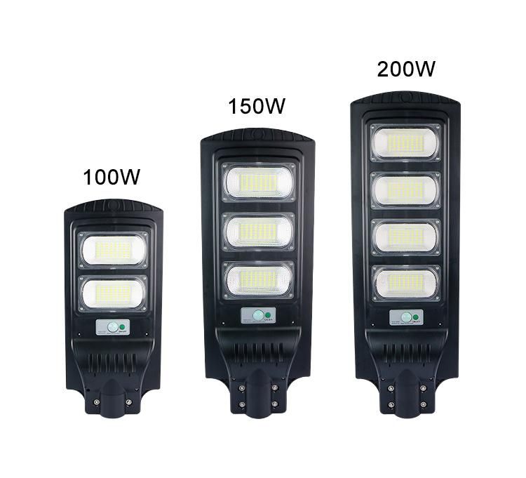 China Manufacturer High Quality Aluminum Alloy IP65 100W 150W 200W LED Integrated Solar Street Light