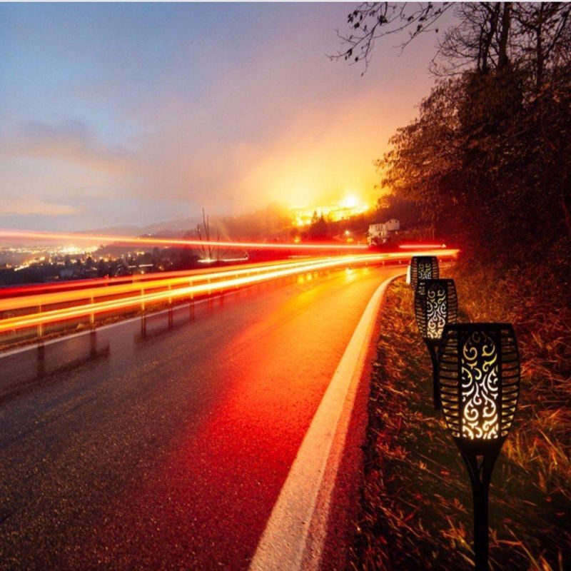 Solar Path Garden Flickering Torches Light