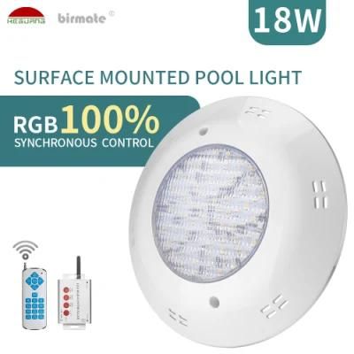Manufacturer RGBW 100%Synchronous Control IP68 Waterproof Surface Mounted LED Swimming Pool Lights