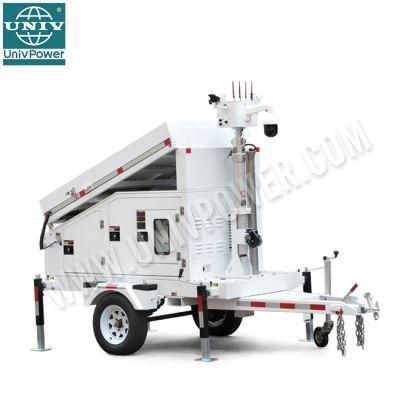 Mobile Solar Surveillance CCTV Trailer Tower