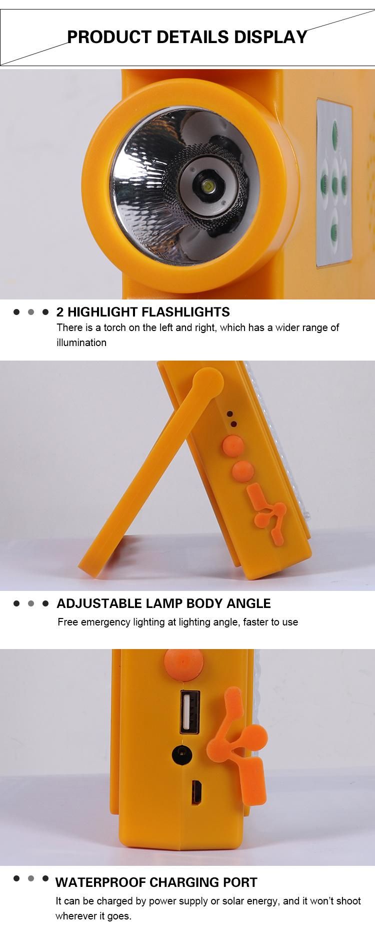 Camping Music 100W Home Emergency LED Solar Flood Lights