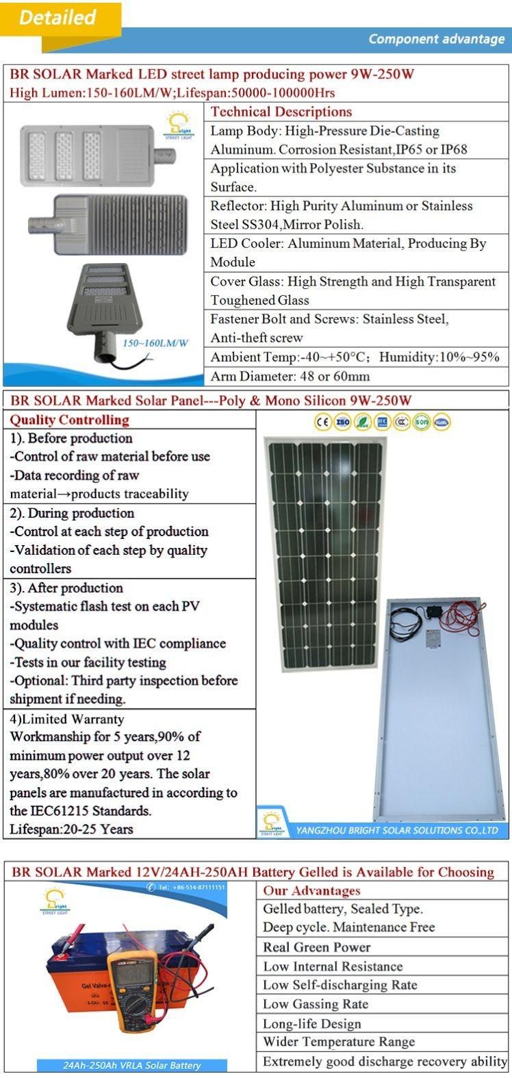 China Professional Manufacturer of 7m 50W Solar LED Street Lights