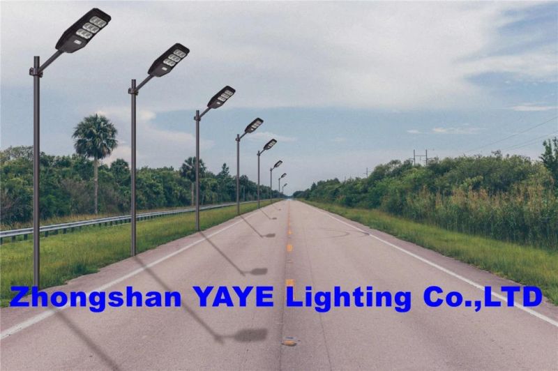 Yaye 2022 Hottest Sell CE/RoHS 100watt Waterproof Outdoor Solar LED Street Light with 1000PCS Stock/Remote Controller/Radar Sensor/1000PCS Stock