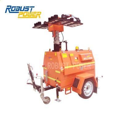 Diesel Generator Trailer Type Kubota Engine Lighting Tower