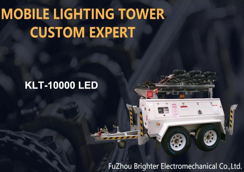 Hydraulic Mast Mobile Tower Light for Emergency Rescue with LED and Trailer
