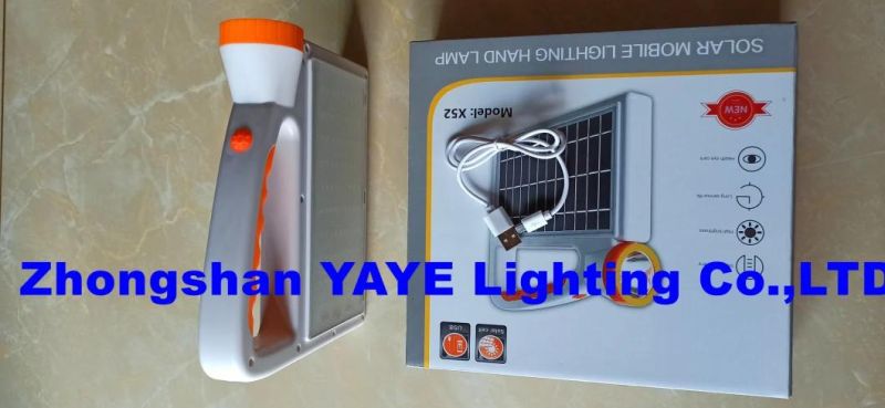 Yaye 2022 Hottest Sell 50W/100W Solar LED Rechargeable Portable Multifunctional Spot Light for Mobile Charger with 1000PCS Stock/11000mAh Battery