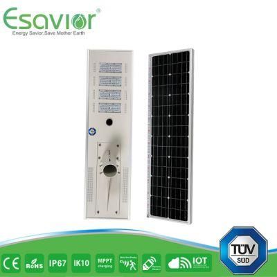 Esavior 80W Iot Online Monitoring as Optional MPPT/IP68 Controller Solar Street Light Solar Lights