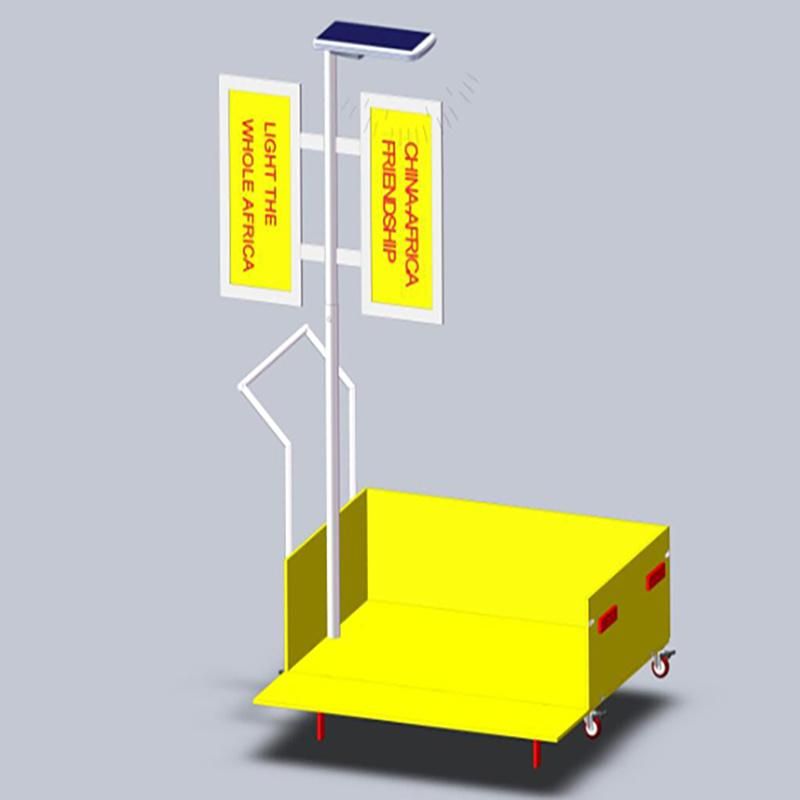 Integrated Multipurpose Removable Booth with LED Solar Lamp Light System 30W for Night Business Man
