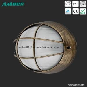 Golden Coved Oval Aluminium Bulkhead Light with Ce