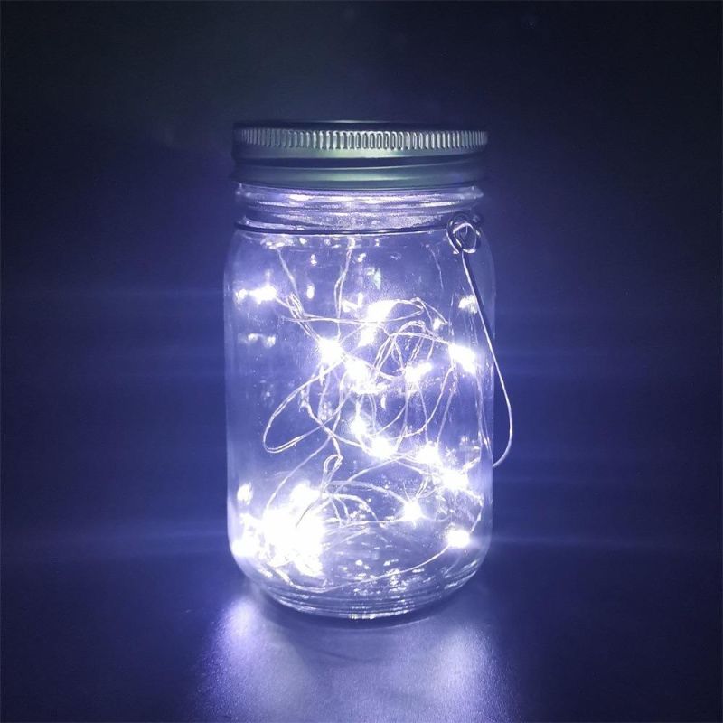 Fairy Tale Retro Christmas Simulation Star Firefly LED Copper Wire Fairy Light String Solar