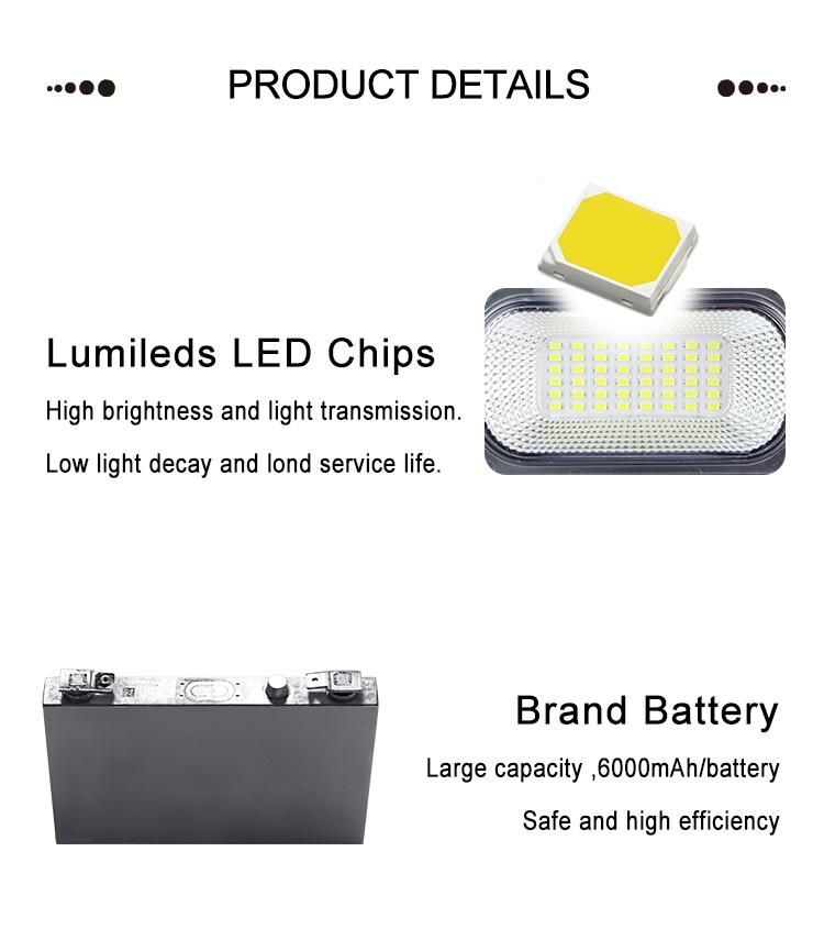 Super Bright Lithium Battery Solar Street Light IP66 Waterproof