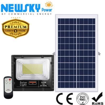 2022 Factory Promotion Energy Saving Rechargeable Solar Powered Flood Light 200W
