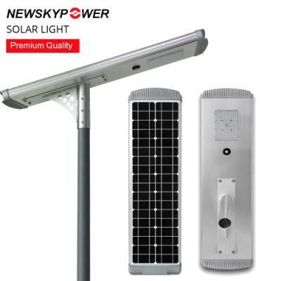 Outdoor All in One Cast Aluminum Garden Lamp 150W Commercial government Project LED Solar Street Light for Driveway Plaza Park Road