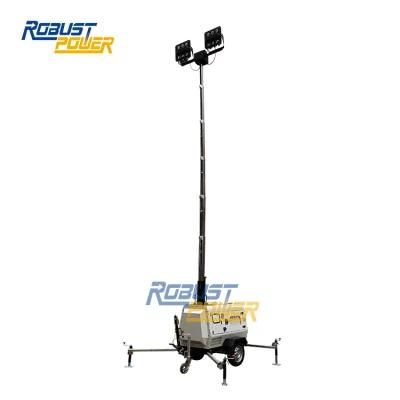 4.5kw Water-Cooled Diesel Generator LED Mobile Light Tower