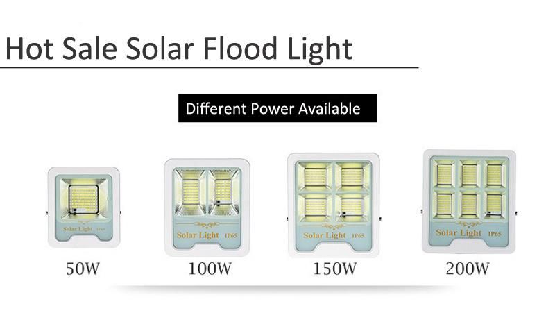High Quality Outdoor Aluminium IP65 Waterproof 100W 200W 300W LED Solar Flood Light