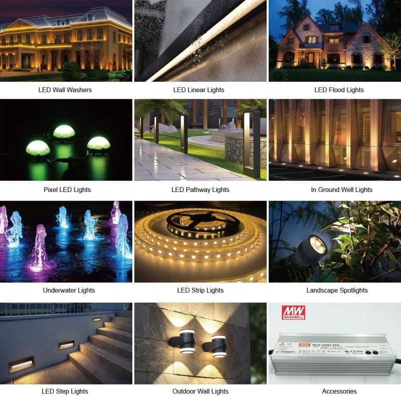 Modern Water Features with LED Underwater Lights