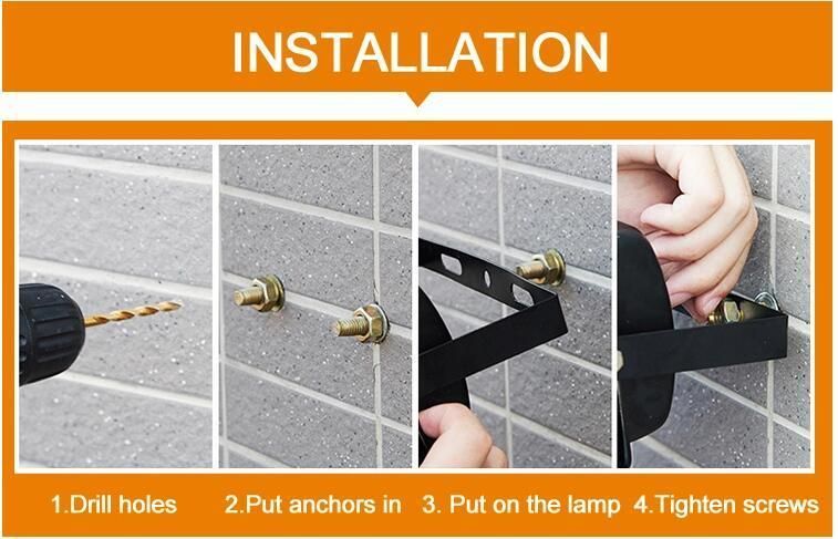 60W Motion Sensor LED Solar Flood Lighting Lamp Bulb for Outdoor Garden