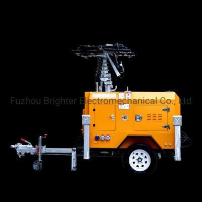 Emergency Light Spots Field Mining Mobile Lighting Tower with LED Lamp