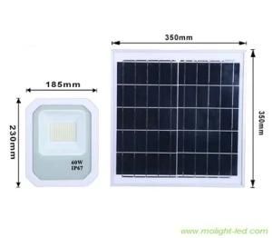 Lampara Solar LED Reflector Solar 60W Luminaria Suburbana Proyector Solar 60W
