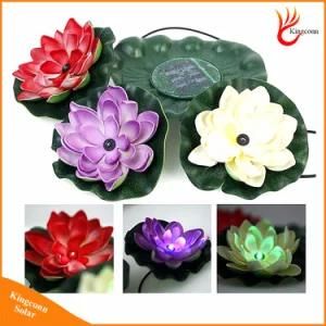 Garden Pool Floating Lotus Flower Solar LED Night Light Night for Pond Fountain Decoration