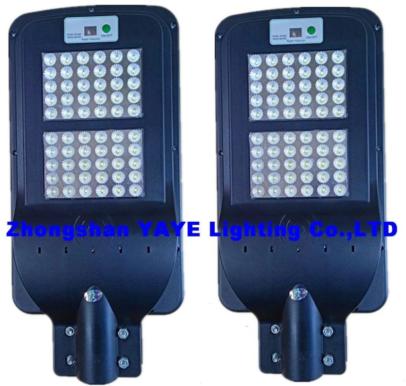 Yaye 2021 Hot Sell 60W All in One Solar LED Street Garden Road Lamp with Remote Controller