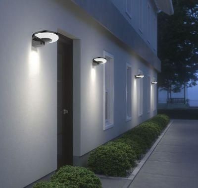 High Quality Mono Solar Panel White Warm White Lighting Outdoor Solar Powered LED Wall Light 5W