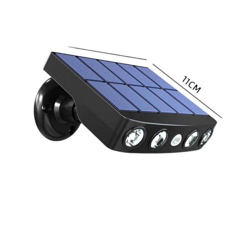 Solar LED Light High Brightness Rotatable Outdoor Security Street Lamp for Courtyard Garage Terrace Fence Wyz19207