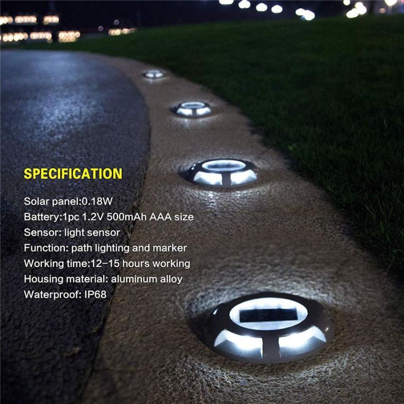 Waterproof Solar Underground Lights Solar Boat Deck Lights for Sidewalk